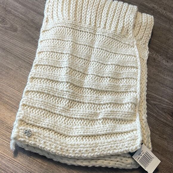 COPY - Lauren Ralph Lauren Chunky Garter Stitch Scarf-GREY - Picture 2 of 2